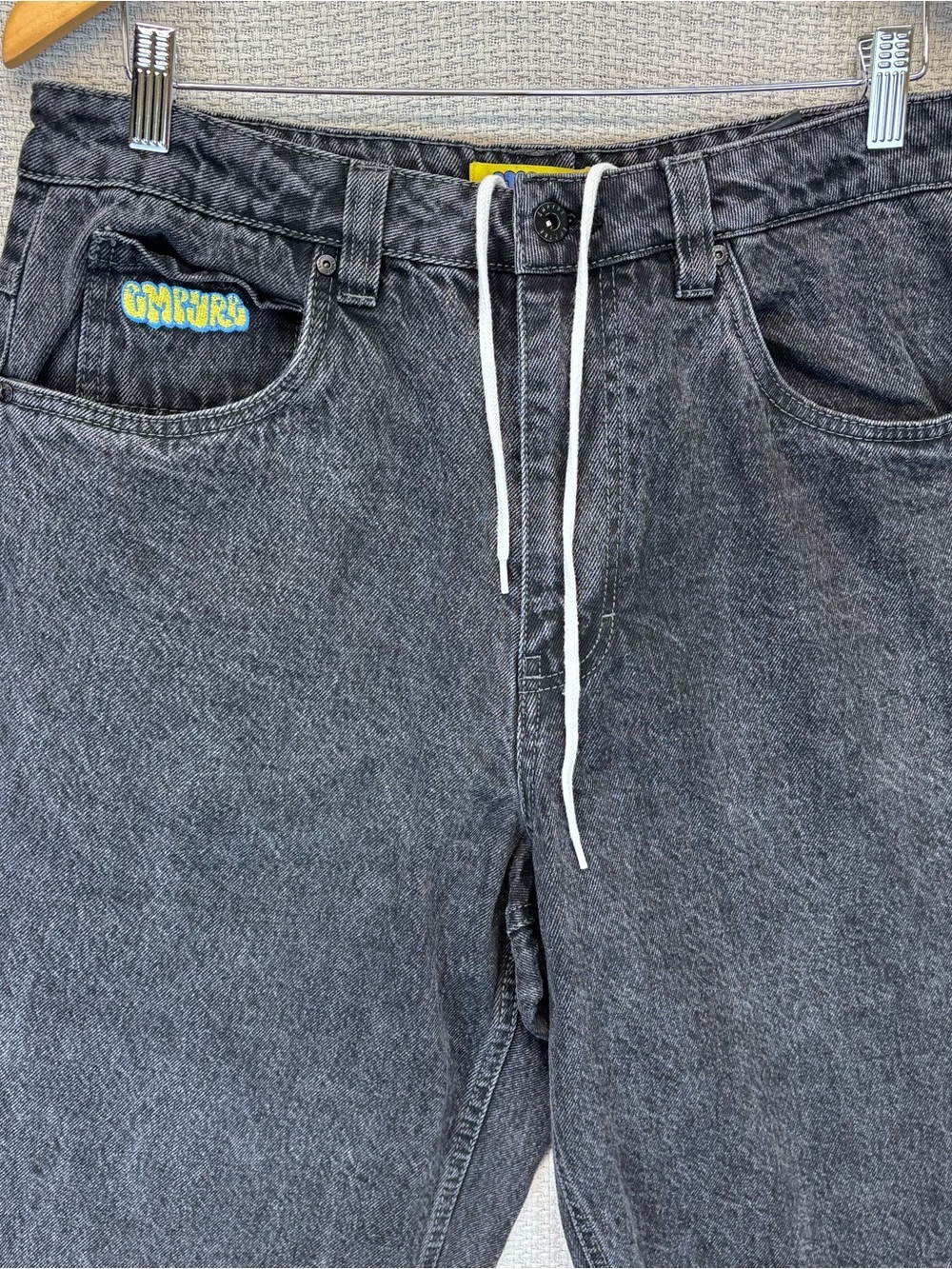 Empyre Jeans Mens 32 Denim Black Outdoor Streetwear Y2K Relaxed Baggy Hip Hop - Picture 4 of 11